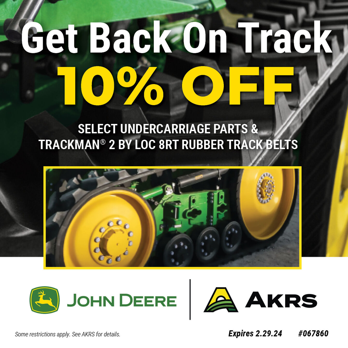 Get Back on Track 10% Off Select Undercarriage Parts & Trackman Rubber Track Belts