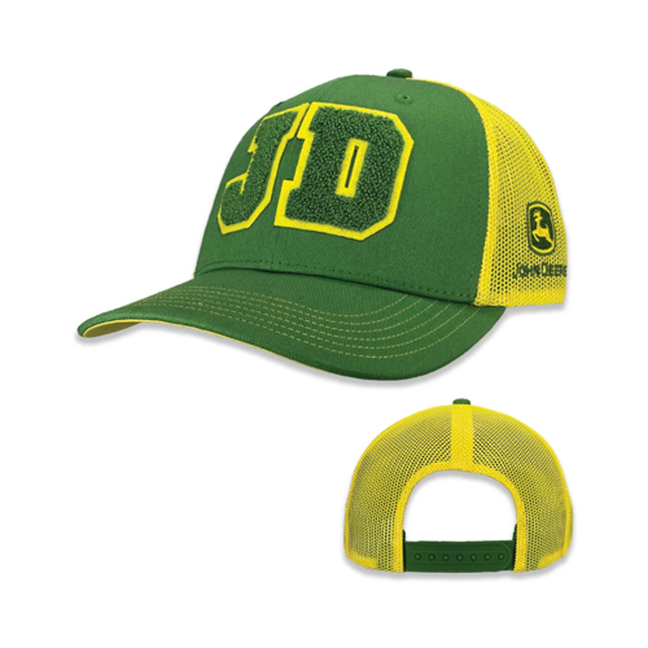 Men's Green Yellow Chenille JD Hat - LP83257,  image number 0