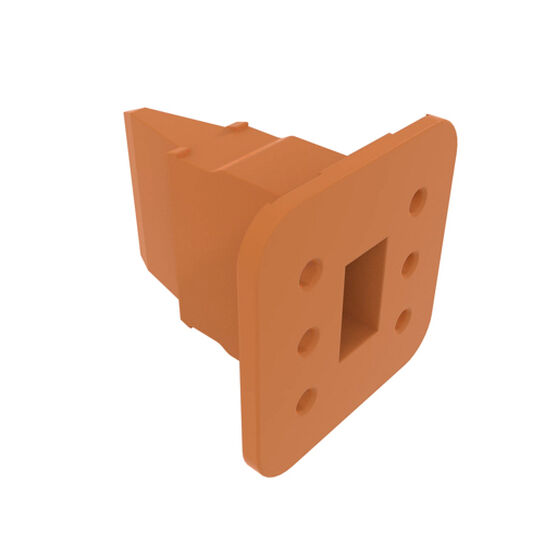 Orange Electrical Connector Terminal, 6 Cavities - 57M7677,  image number 2
