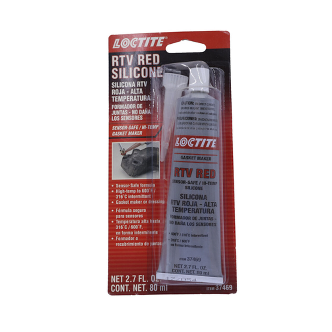 RTV Red Silicone Gasket Maker High-Temp - PM37469,  image number 0