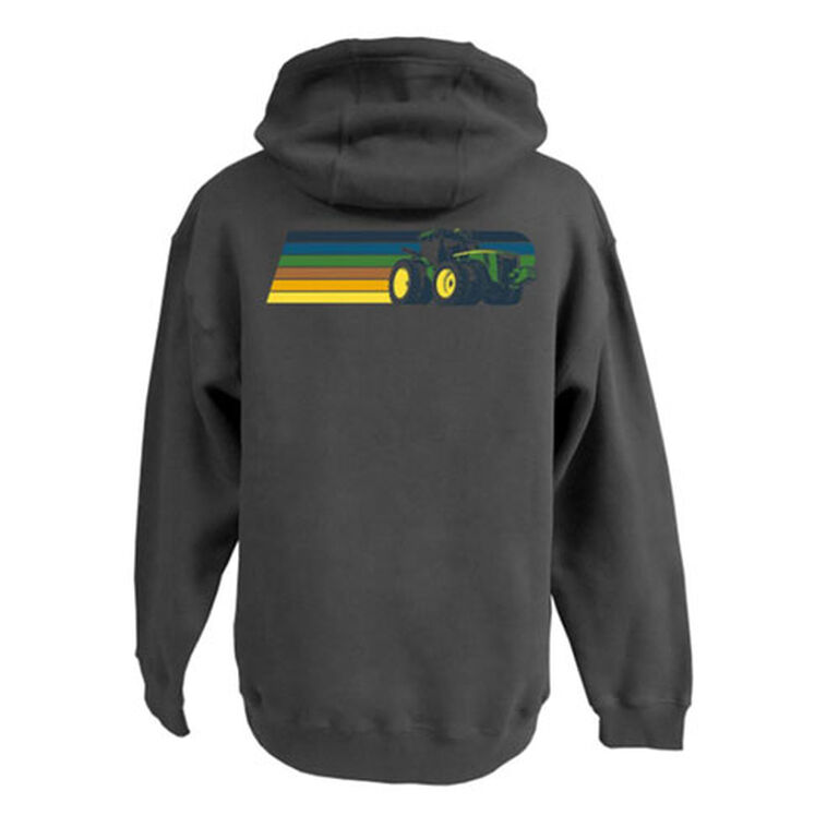Charcoal 70s Stripe Hoodie, 