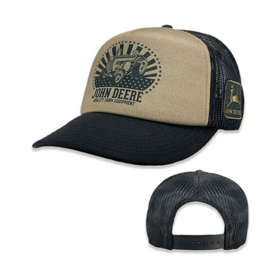 Olive/Tan Black Mesh Foam Front Hat - LP83260,  image number 1