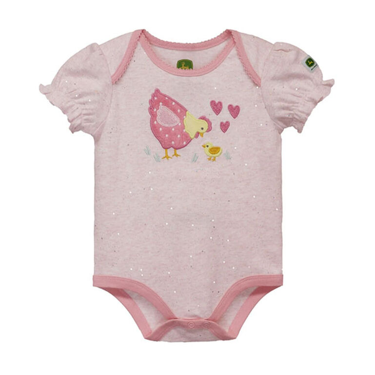 Pink Glitter Hen and Chick Bodysuit - LP83045, 