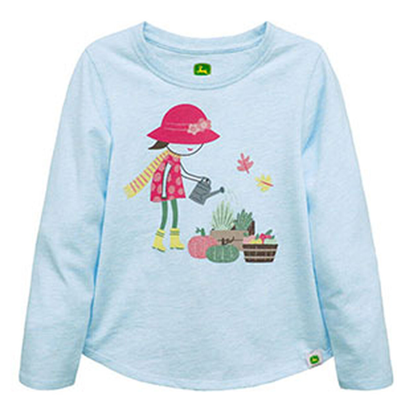 Girl Watering Plants Blue T-Shirt Sz 6X - LP816666X,  image number 0
