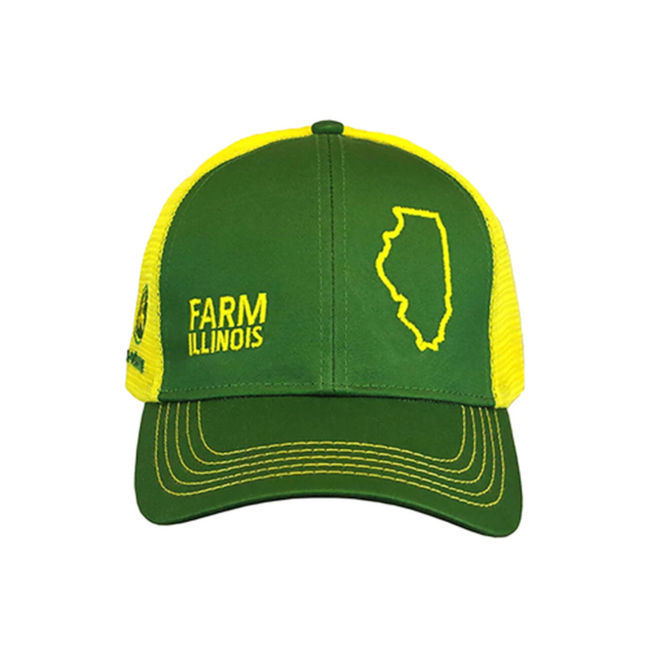 John Deere Men's Green Yellow Mesh Farm Illinois Hat Cap LP70638,  image number 0
