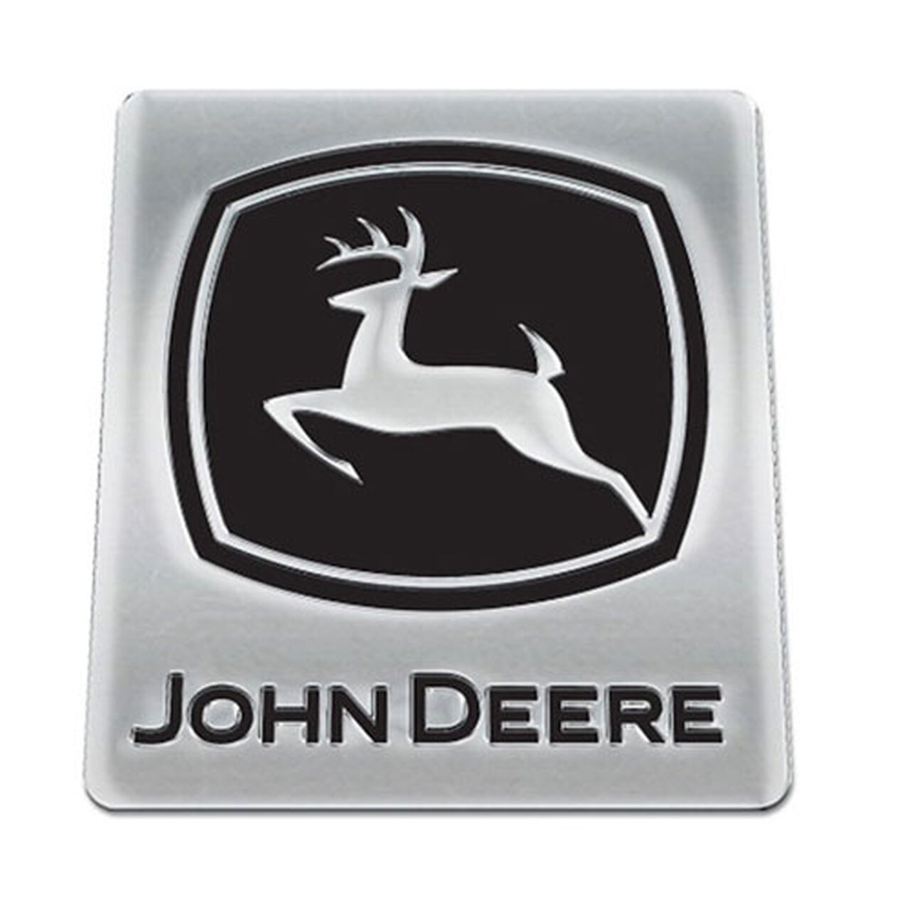 Silver Chome Black Logo Auto Emblem - LP79735,  image number 0