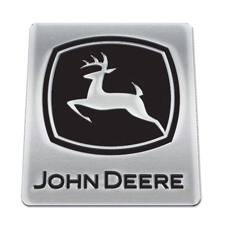 Silver Chome Black Logo Auto Emblem - LP79735, 