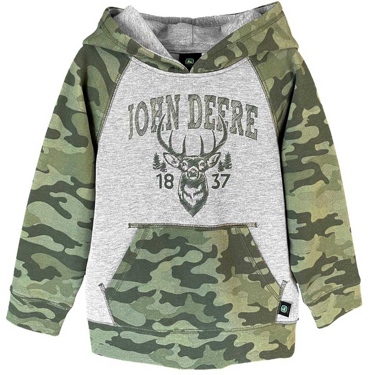 Gray Green Camo 1837 Buck Hoodie Sz 5 - LP772195,  image number 0