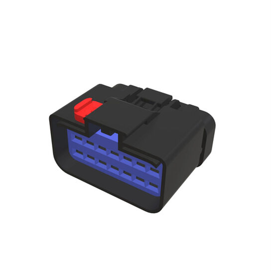 Black External Electrical Connector Housing, 14 Cavities - 57M10297,  image number 0