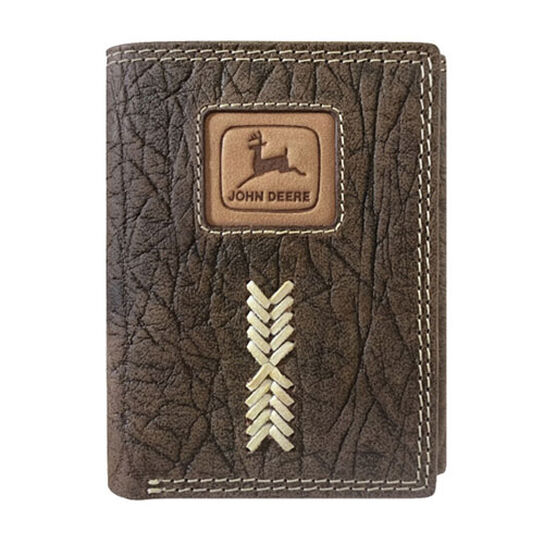 Genuine Leather Rawhide Laced Trifold Wallet - LP85838,  image number 0