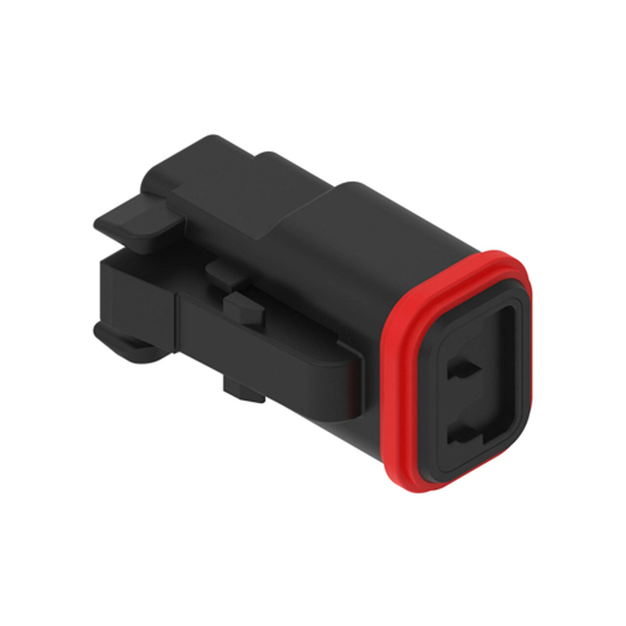 Black Internal Electrical Connector Housing, 2 Cavities - 57M10517,  image number 0