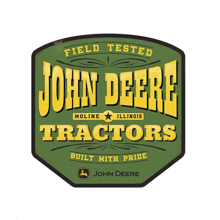 John Deere Field Tested Tractor Metal Sign - LP74597, 