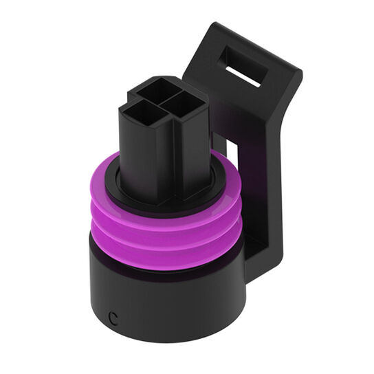 Black External Electrical Connector Housing, 3 Cavities - 57M7796,  image number 1