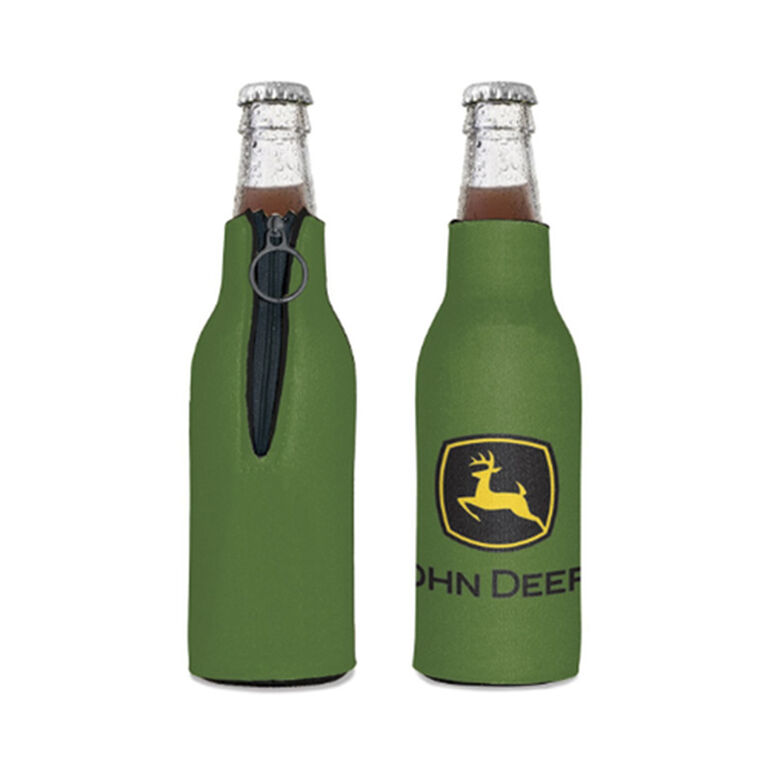 Green Logo Zip Bottle Cooler Koozie - LP79722, 