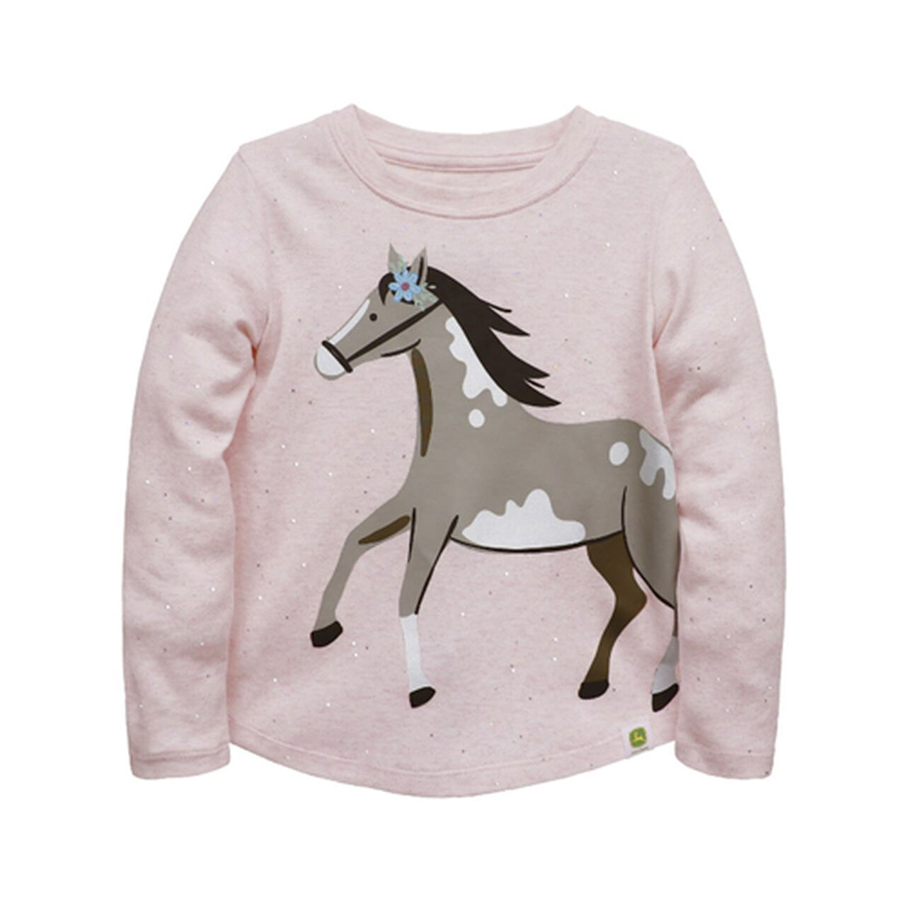 Pink Glitter Sparkle Horse Long Sleeve T-Shirt Sz 3T - LP816513,  image number 0