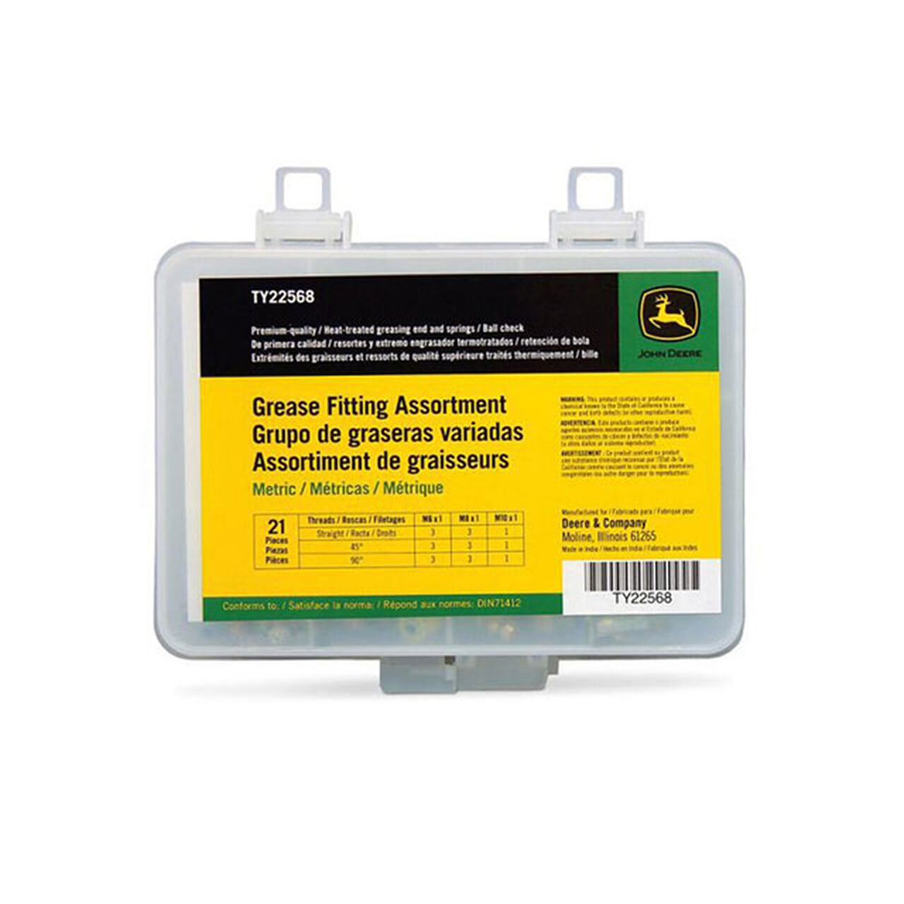 Piece Metric Grease Fitting Assortment - TY22568,  image number 0