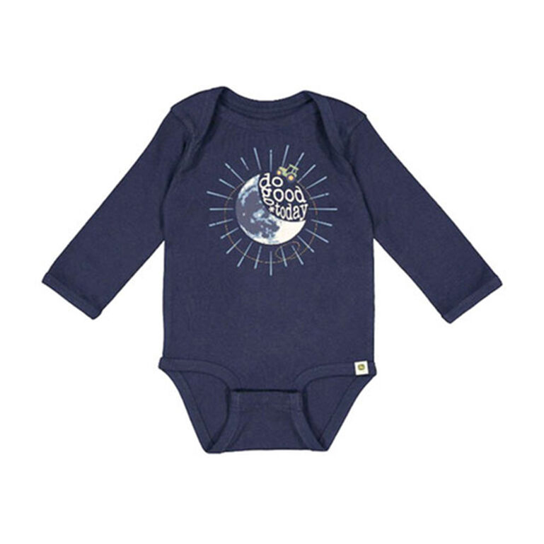 Navy Blue Do Good Today Moon Long Sleeve Bodysuit - D34114528NV, 