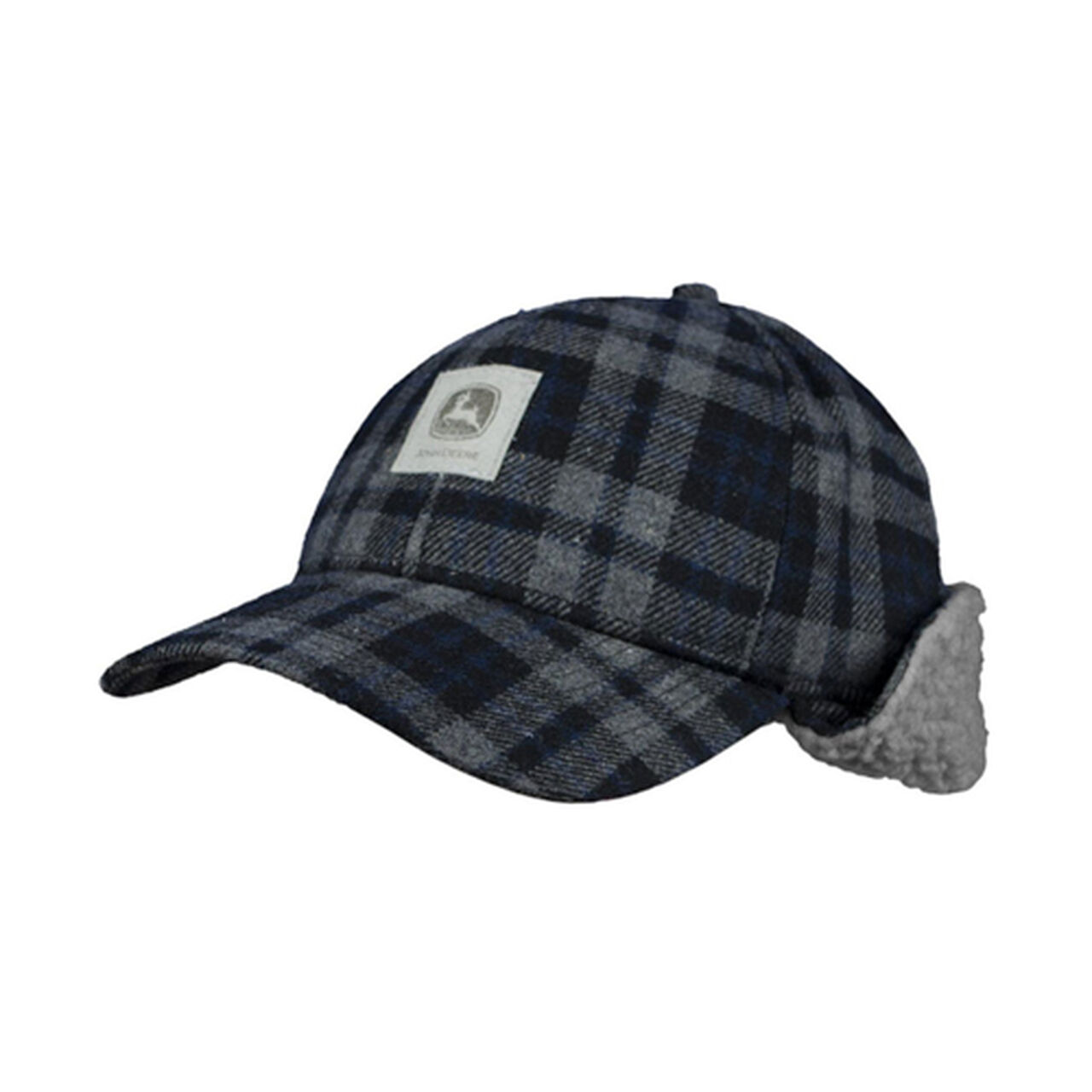 Black Gray Plaid Winter Flap Hat LP69594,  image number 0