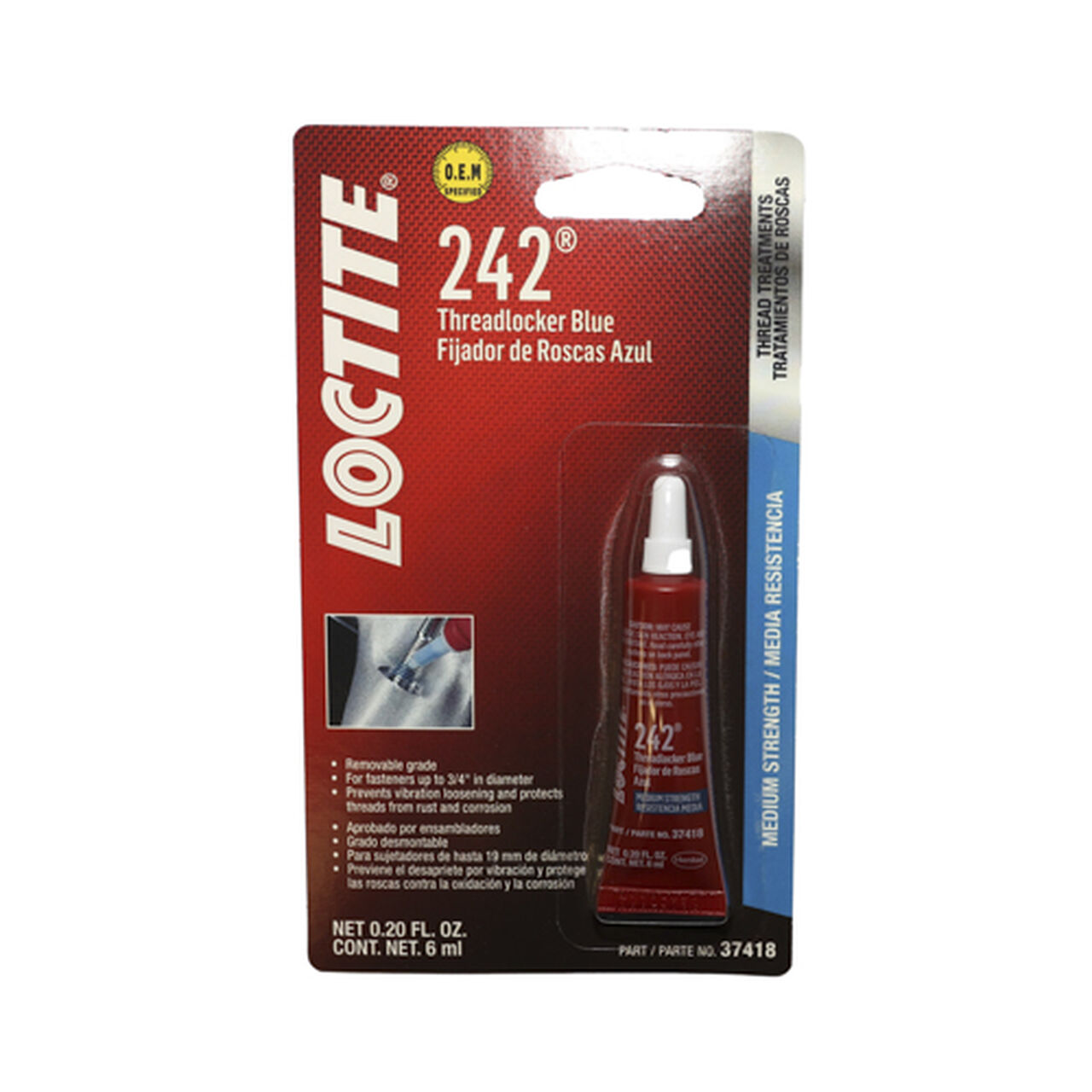Threadlocker 242 - M Blue - PM37418,  image number 0