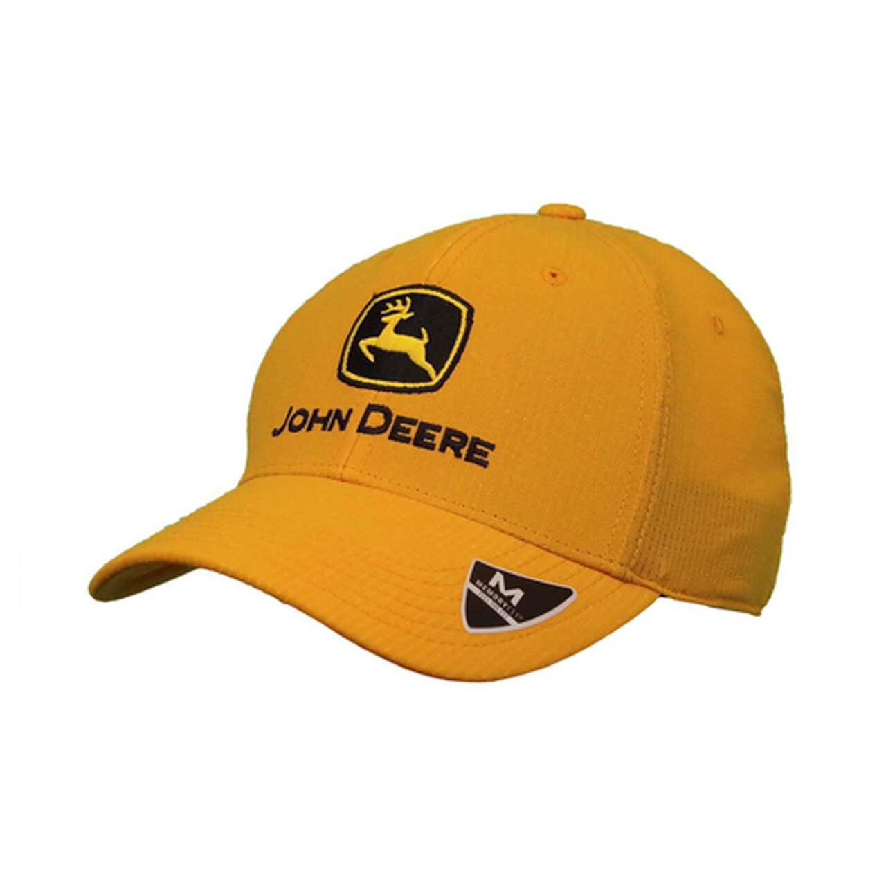 John Deere Men's Mustard Yellow Memory Fit Stretch Hat Cap LP70336,  image number 0