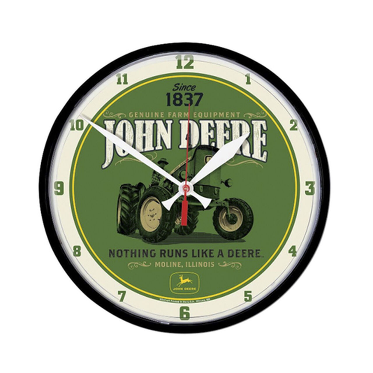 Green White Round Tractor Clock - LP79694,  image number 0