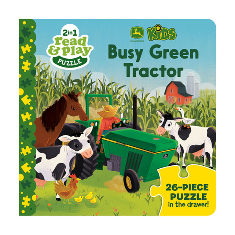 Busy Green Tractor Book Puzzle - LP82762, 