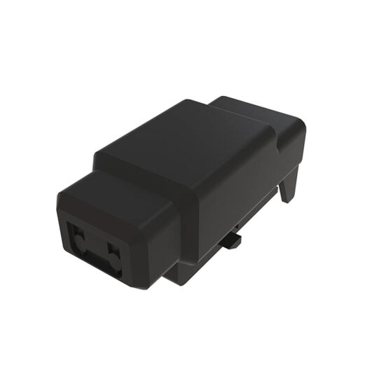 Black External Electrical Connector Housing, 2 Cavities - 57M10202,  image number 3