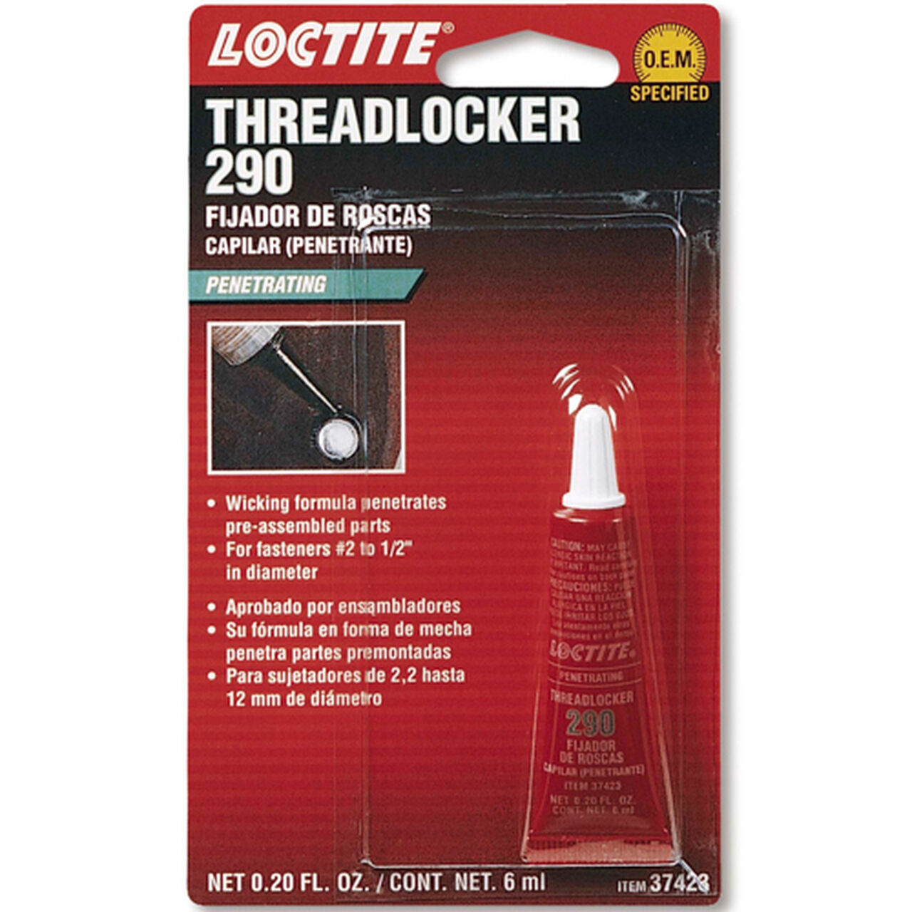 Penetrating Threadlocker, 6 ml (0.2 Fluid Oz) Tube - PM37423,  image number 0