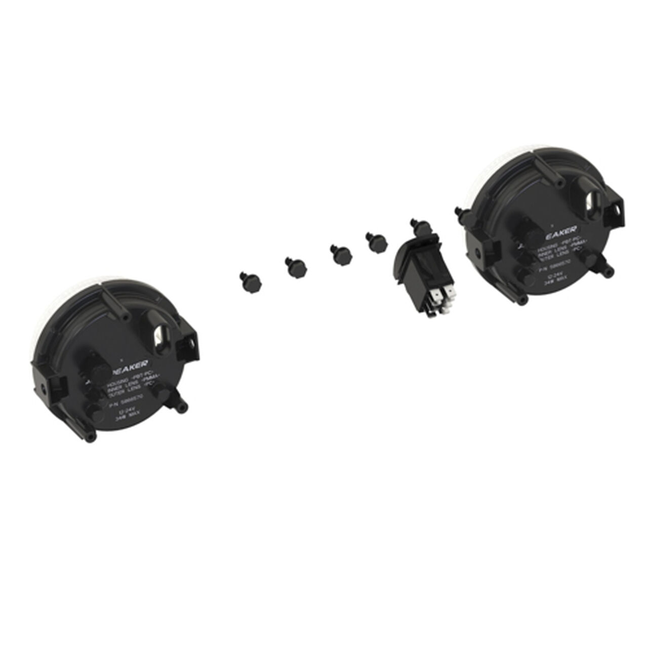 Dual Beam LED Headlights Kit, 34 Watts - BM26589,  image number 2