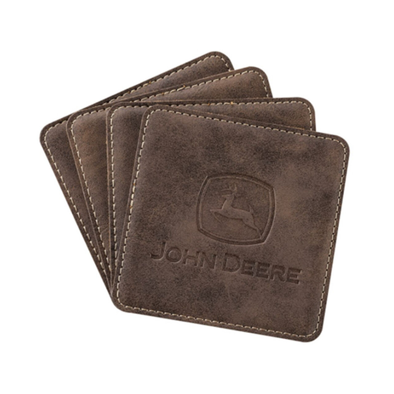 John Deere 4-Piece Leather Coaster Set - LP76898,  image number 0