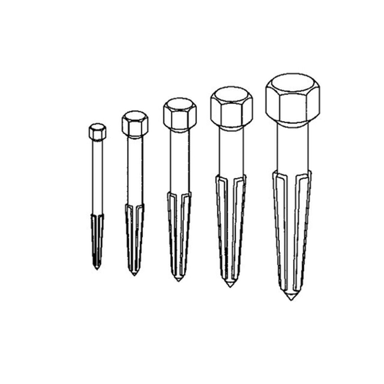 5-Pc Double-Edge Screw-Extractor Set  - TY25411,  image number 0