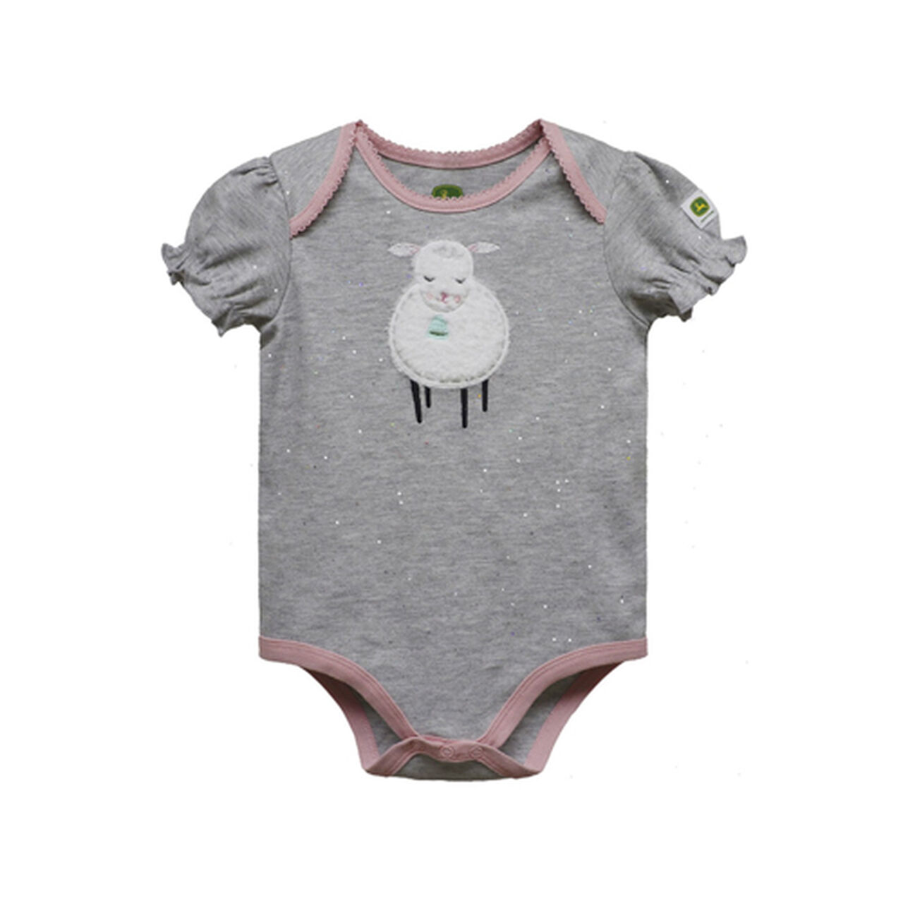 Gray Glitter Lamb Sheet Bodysuit - LP83048,  image number 0