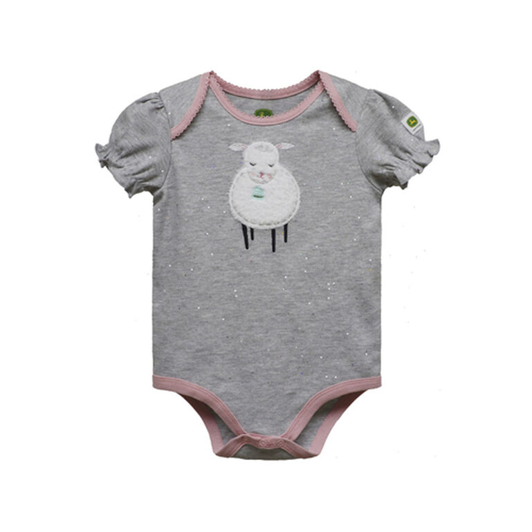 Gray Glitter Lamb Sheet Bodysuit - LP83048, 