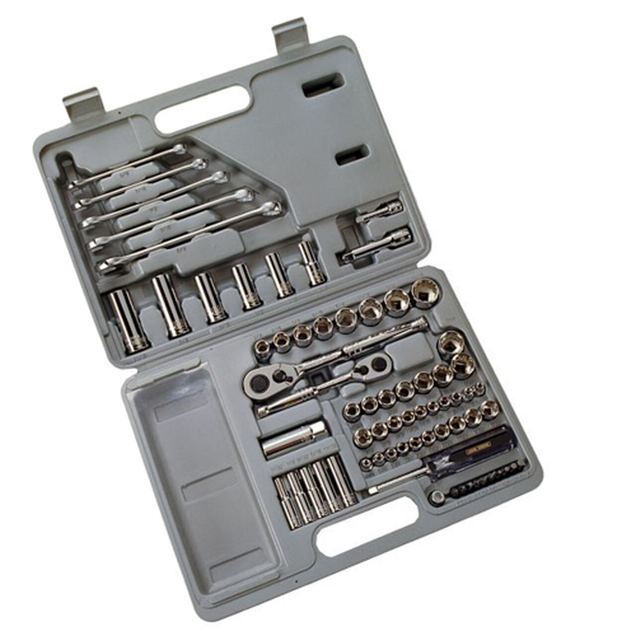 SAE and Metric 1/4in. and 3/8in. Socket and Wrench Tool Set - TY19996,  image number 0