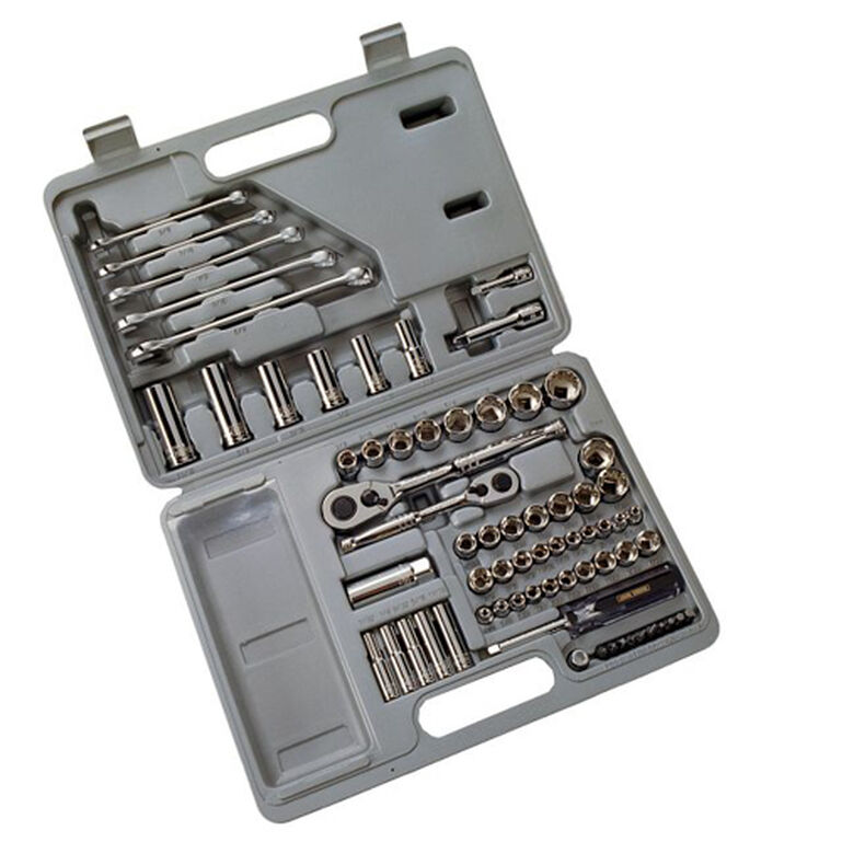 SAE and Metric 1/4in. and 3/8in. Socket and Wrench Tool Set - TY19996, 