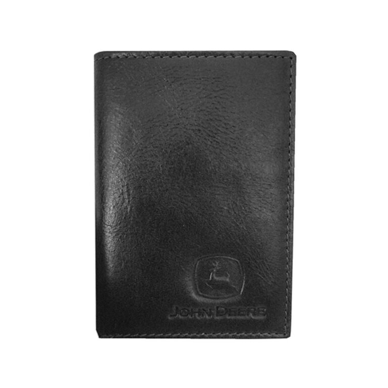 Black Tri-Fold Crunch Leather Wallet - LP70601, 