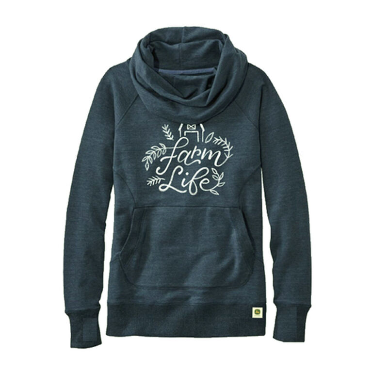 Blue Farm Life Cowl Neck Hoodie, 