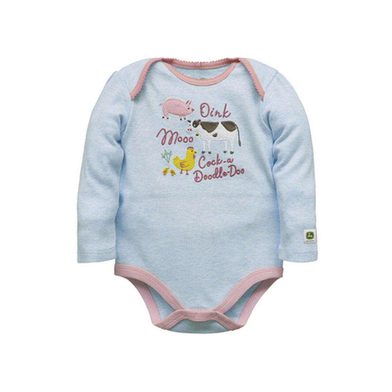 Blue Oink Moo Long Sleeve Bodysuit - LP81457,  image number 0