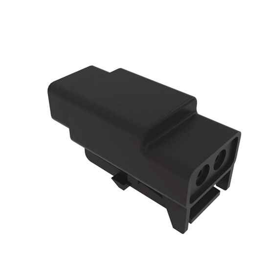 Black External Electrical Connector Housing, 2 Cavities - 57M10202,  image number 2