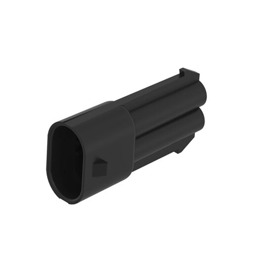 Black Internal Electrical Connector Housing, 2 Cavities - 57M8958,  image number 0