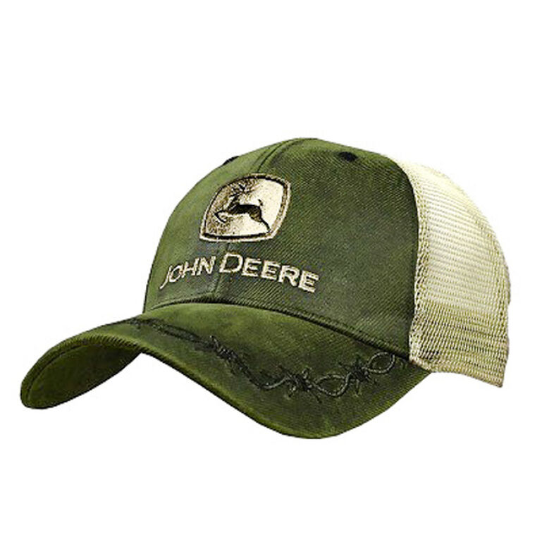 Olive Oilskin Front Mesh Back Hat - LP68011, 