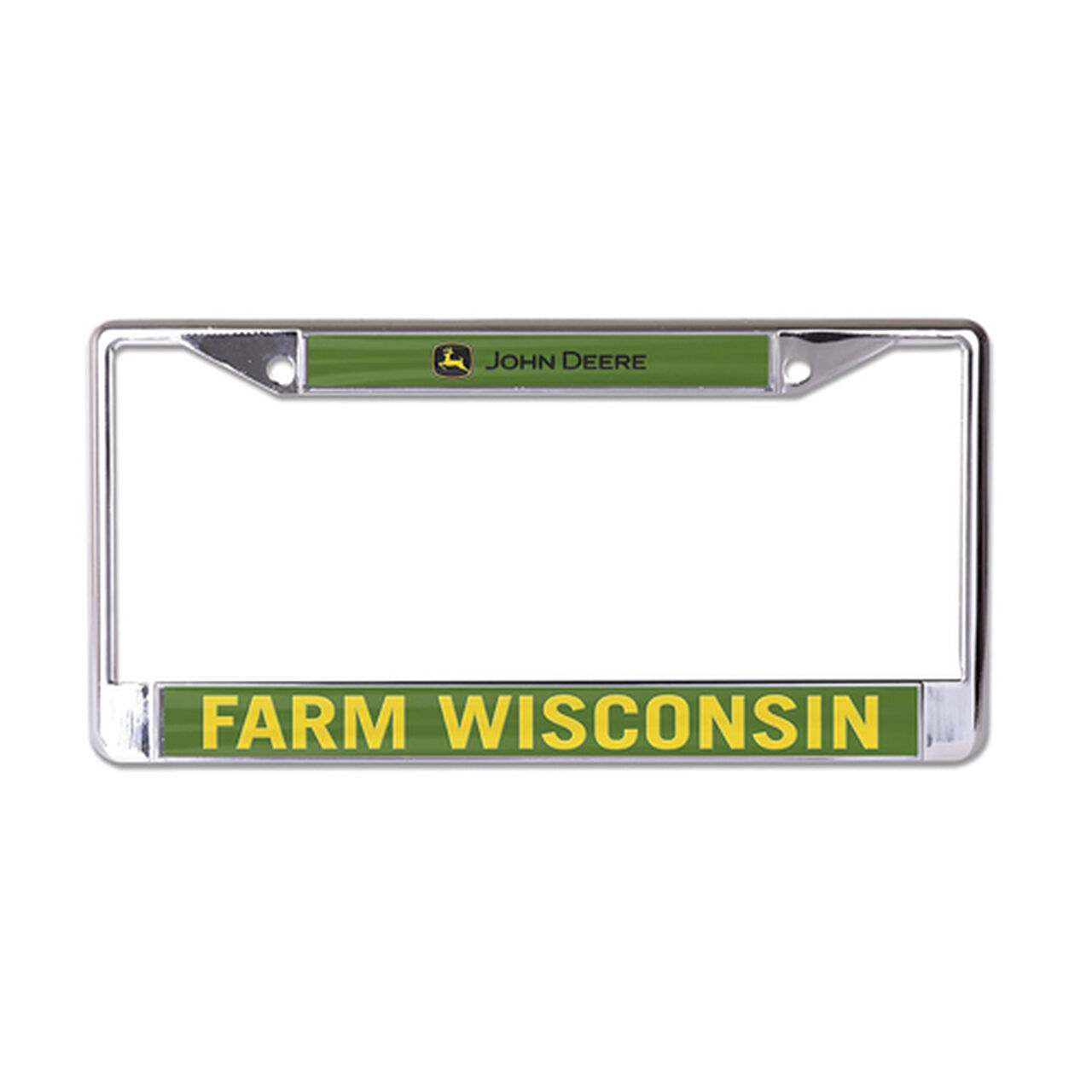 John Deere Metal Farm Wisconsin License Plate Holder LP80535,  image number 0