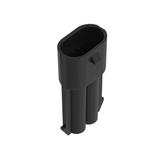 Black Internal Electrical Connector Housing, 2 Cavities - 57M8958,  image number 1