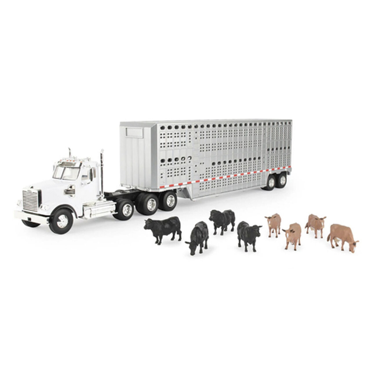 1:32 Scale Freightliner 122SD Semi w/Livestock Trailer - LP79392,  image number 0