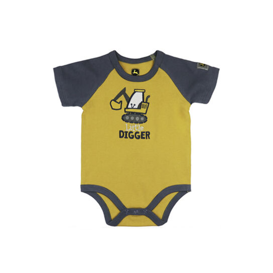 Gold Black Little Digger Bodysuit Sz 3/6M - LP794683,  image number 1