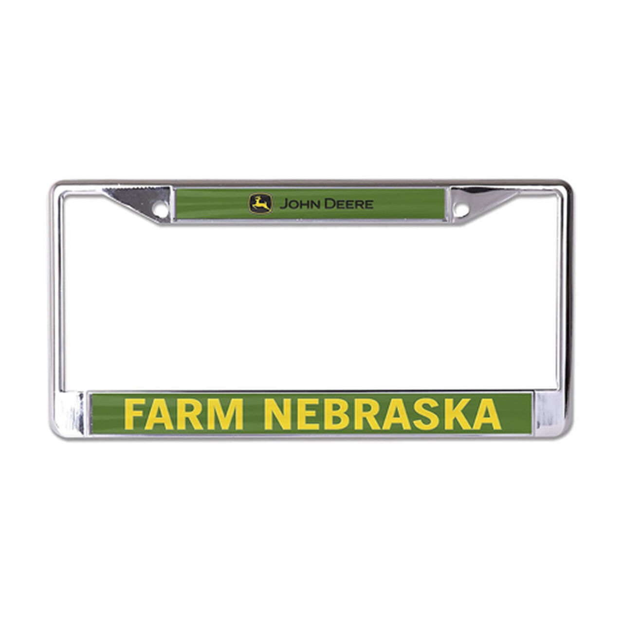 John Deere Metal Farm Nebraska License Plate Holder LP80529,  image number 0