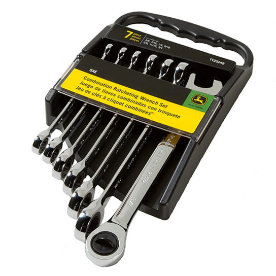 7 Piece Combination Ratcheting Wrench Set, SAE - TY25249,  image number 1