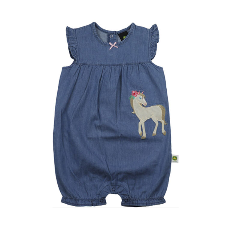 Soft Blue Denim Romper - LP79620, 