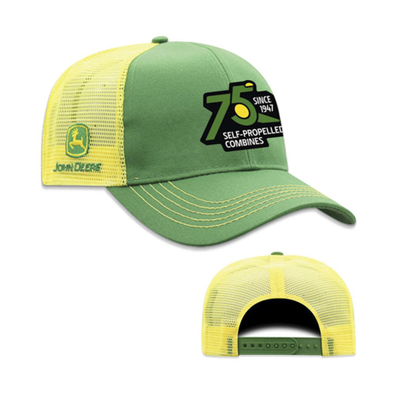 Green Yellow Mesh 75th Combine Anniversary Hat - LP80613,  image number 0