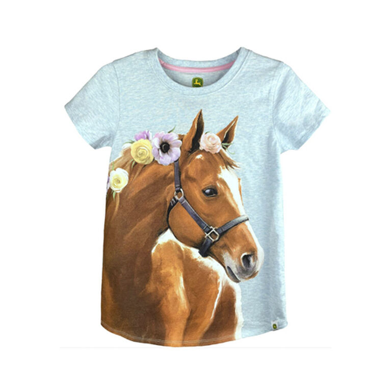 John Deere Blue Photo Real Horse T-Shirt - LP7963510, 
